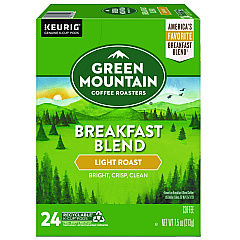 Green Mountain Coffee Breakfast Blend Coffee K-Cup Pods, 24/Box (6520)