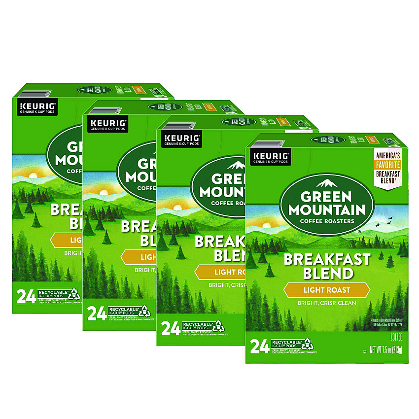 Green Mountain Coffee Breakfast Blend Coffee K-Cup Pods, 96/Carton (6520CT)