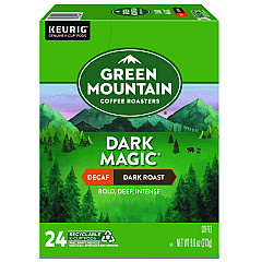 Green Mountain Coffee Dark Magic Decaf Extra Bold Coffee K-Cups, 24/Box (4067)