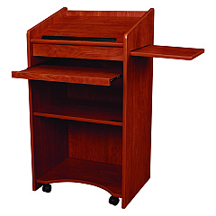 Oklahoma Sound Aristocrat Non-Sound Lectern, 25 x 20 x 46, Cherry (600CH)