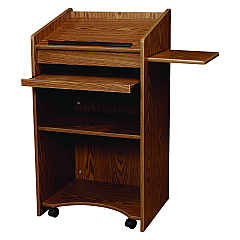 Oklahoma Sound Aristocrat Non-Sound Lectern, 25 x 20 x 46, Oak (600MO)