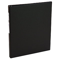 Avery Economy Non-View Binder with Round Rings, 3 Rings, 0.5" Capacity, 11 x 8.5, Black, (3201) (03201)
