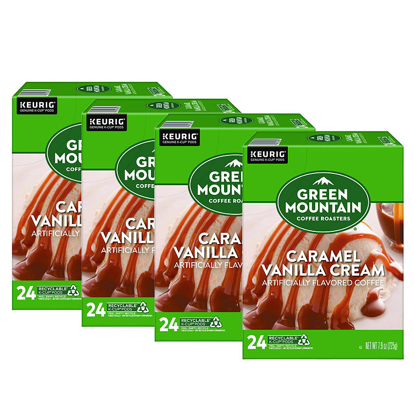 Green Mountain Coffee Caramel Vanilla Cream Coffee K-Cups, 96/Carton (6700CT)