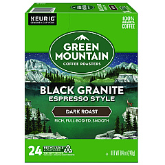Green Mountain Coffee Black Granite Espresso Style K-Cups, 24/Box (9530)
