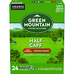 Green Mountain Coffee Half-Caff Coffee K-Cups, 24/Box (6999)