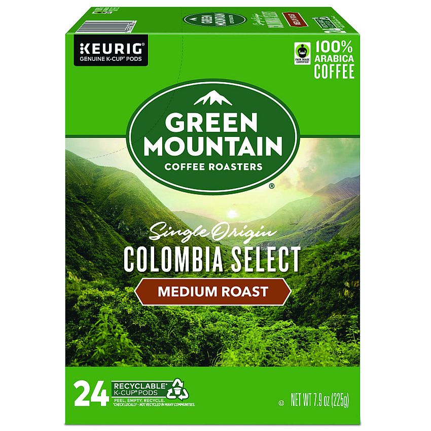 Green Mountain Coffee Colombian Fair Trade Select Coffee K-Cups, 24/Box (6003)