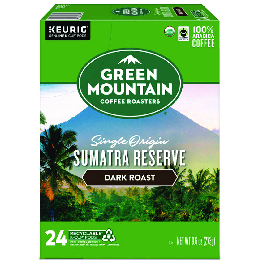 Green Mountain Coffee Fair Trade Organic Sumatran Extra Bold Coffee K-Cups, 24/Box (4060)
