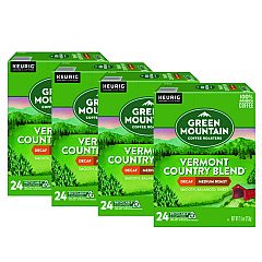 Green Mountain Coffee Vermont Country Blend Decaf Coffee K-Cups, 96/Carton (7602CT)