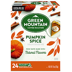 Green Mountain Coffee Fair Trade Certified Pumpkin Spice Flavored Coffee K-Cups, 24/Box (6758)