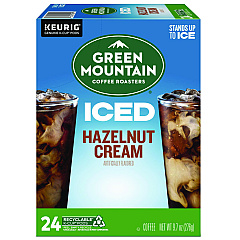 Green Mountain Coffee Hazelnut Cream Brew Over Ice Coffee K-Cups, 24/Box (9029)