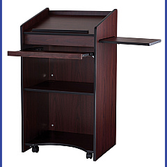 Oklahoma Sound Aristocrat Non-Sound Lectern, 25 x 20 x 46, Mahogany (600MY)