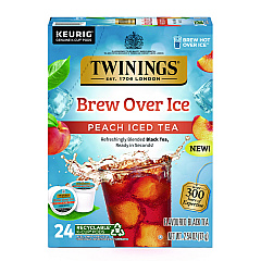 TWININGS Brew Over Ice K-Cups, Peach, 24/Box (TNA23196)