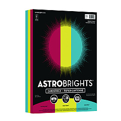 Astrobrights Color Cardstock -"Primary" Assortment, 65 lb Cover Weight, 8.5 x 11, Assorted Primary Colors, 150/Pack (91048)