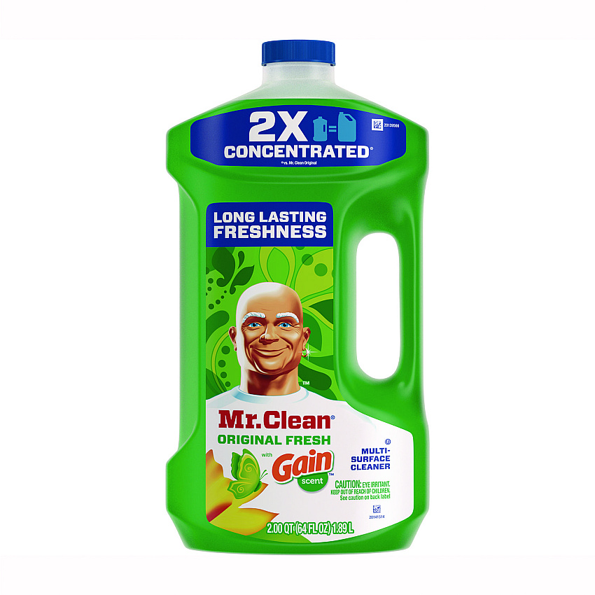 Mr. Clean Multipurpose Cleaning Solution, Gain Original Fresh Scent, 64 oz Bottle (10724)