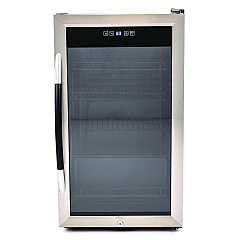 Avanti 3 Cu. Ft. Refrigerator/Beverage Cooler, 18.75 x 19.5 x 33.75, Black/Stainless Steel Framed Glass Door (BCA306SSIS)