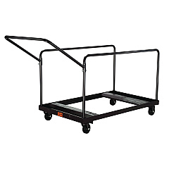 NPS Folding Table Dolly For Round Tables, 1,100 lb Capacity, 27.75" x 47.5" x 31.25", Brown (DY60R)