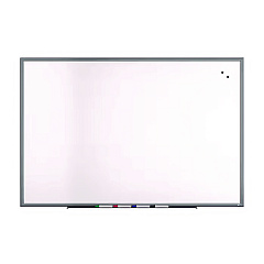 TRU RED Magnetic Porcelain Dry Erase Board, 72" x 48", White Surface, Gray/Natural Aluminum Frame (TR61187)