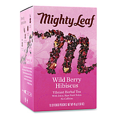 Mighty Leaf Tea Whole Leaf Tea Pouches, Wild Berry Hibiscus, 15/Box (510144)