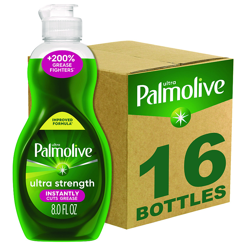 Ultra Palmolive Dishwashing Liquid, Fresh Scent, 8 oz Bottle, 16/Carton (61047169)