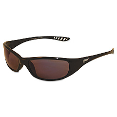 KleenGuard V40 HellRaiser Safety Glasses, Black Frame, Blue Mirror Lens (20543)