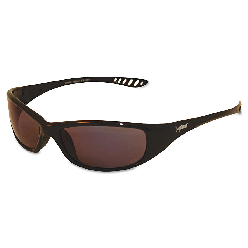 KleenGuard V40 HellRaiser Safety Glasses, Black Frame, Blue Mirror Lens (20543)