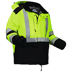 ergodyne GloWear Class 3 Hi-Vis Winter Jacket with AmpliFIRE Heat Reflective Lining, 3X-Large, Lime (25727)