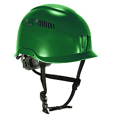 ergodyne Skullerz 8977 Class C Safety Helmet with Adjustable Venting, 6-Point Ratchet Suspension, Green (60267)