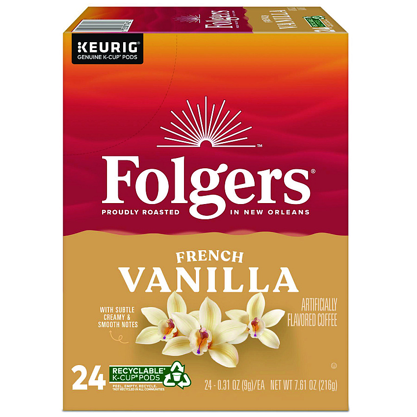Folgers Vanilla Biscotti Coffee K-Cups, 24/Box (6661)