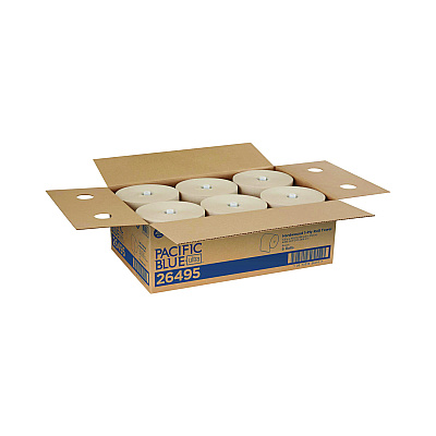 Georgia Pacific Professional Pacific Blue Ultra Paper Towels, 7.87" x 1,150 ft, Natural, 6 Rolls/Carton (26495)