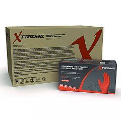 Xtreme by AMMEX DT Nitrile Disposable Gloves, Powder-Free, X-Large, 6 mil Thick, 9.5" Long, Orange, 100/Box, 10 Boxes/Carton (XODN48100)