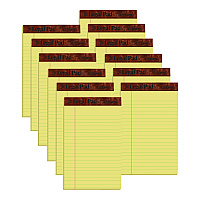 TOPS "The Legal Pad" Ruled Perforated Pads, Narrow Rule, 50 Canary-Yellow 5 x 8 Sheets, Dozen (7501)