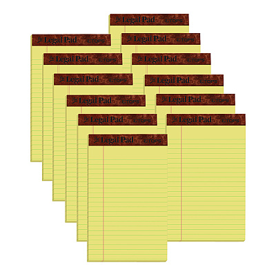 TOPS "The Legal Pad" Ruled Perforated Pads, Narrow Rule, 50 Canary-Yellow 5 x 8 Sheets, Dozen (7501)