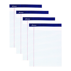 Ampad Legal Ruled Pads, Narrow Rule, 50 White 8.5 x 11.75 Sheets, 4/Pack (20315)