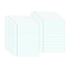 Universal Glue Top Pads, Wide/Legal Rule, 50 White 8.5 x 11 Sheets, Dozen (UNV11000)