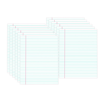 Universal Glue Top Pads, Wide/Legal Rule, 50 White 8.5 x 11 Sheets, Dozen (UNV11000)
