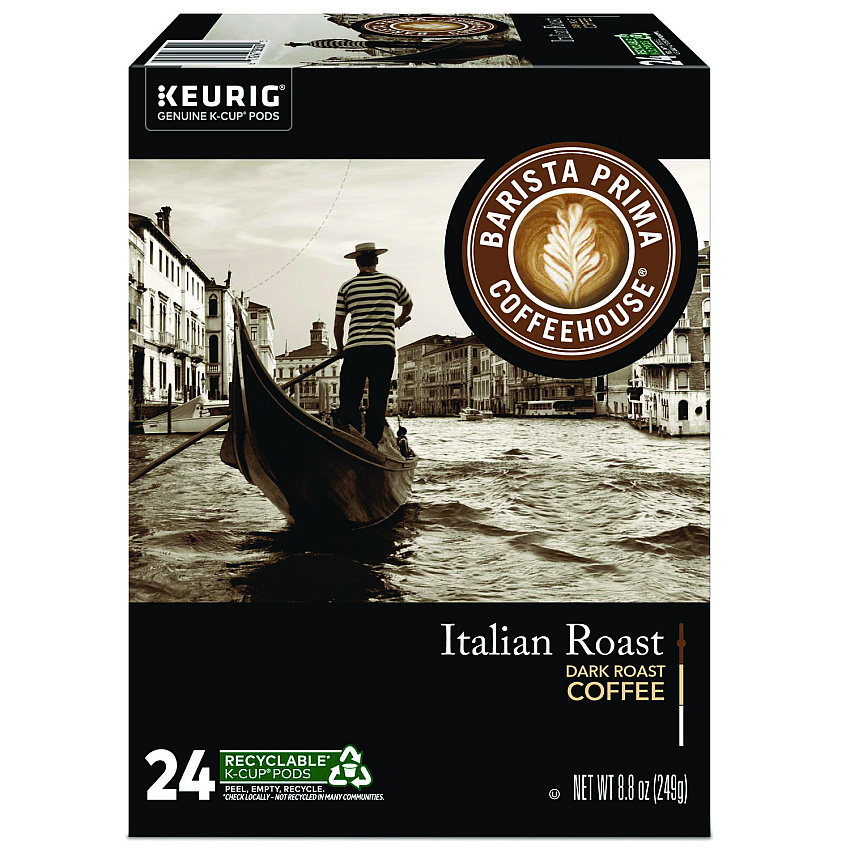 Barista Prima Coffeehouse Italian Roast K-Cups Coffee Pack, 24/Box (8500)