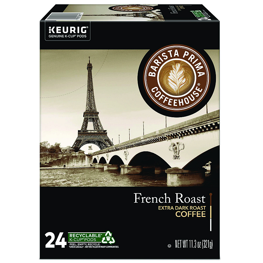 Barista Prima Coffeehouse French Roast K-Cups Coffee Pack, 24/Box (6611)