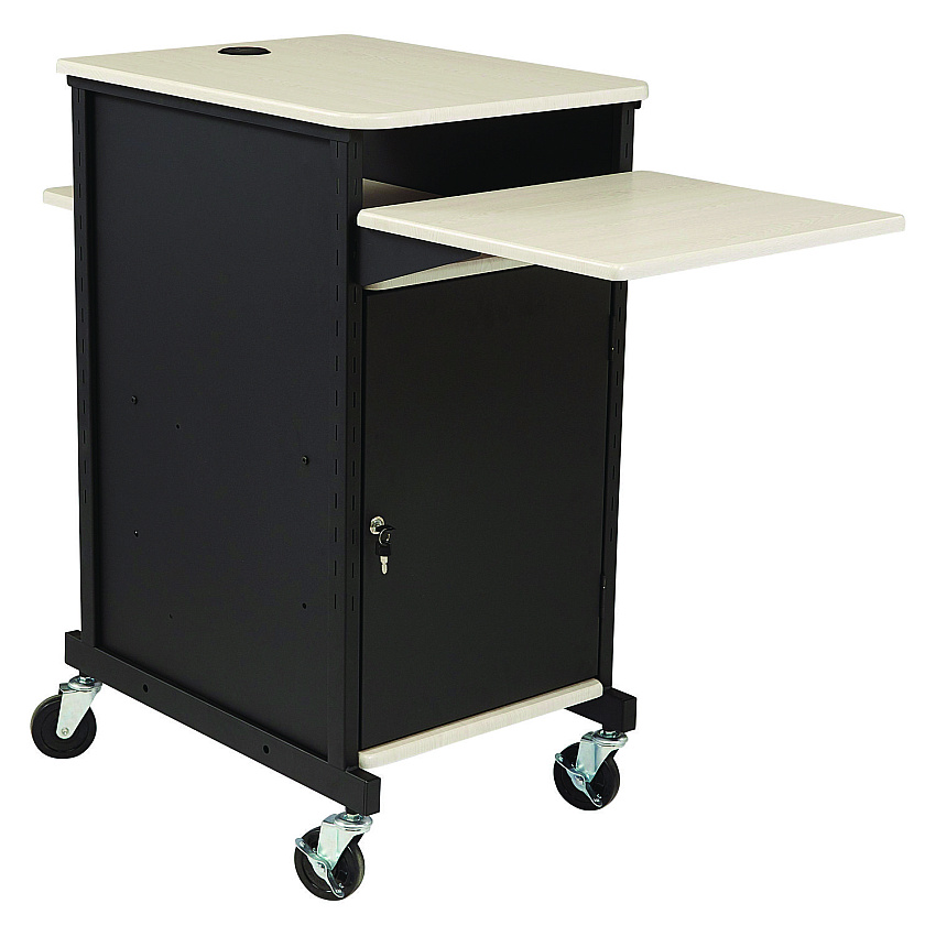 Oklahoma Sound Jumbo Presentation Cart, 21 x 33 x 40, Ivory/Black (PRC400)