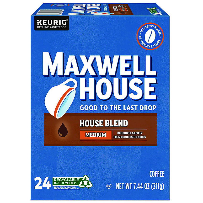 Maxwell House House Blend Coffee K-Cups, 24/Box (5303)