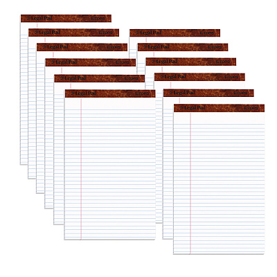 TOPS "The Legal Pad" Ruled Perforated Pads, Wide/Legal Rule, 50 White 8.5 x 14 Sheets, Dozen (7573)