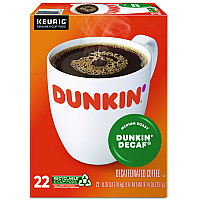 Dunkin Donuts K-Cup Pods, Dunkin' Decaf, 22/Box (1269)