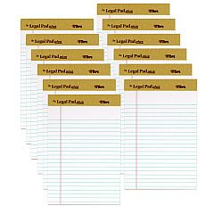 TOPS "The Legal Pad" Plus Ruled Perforated Pads with 40 pt. Back, Narrow Rule, 50 White 5 x 8 Sheets, Dozen (71500)
