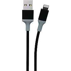 Scosche strikeLINE USB-A to Apple Lightning Charge and Sync Cable, 4 ft, Black (I34BYSP)