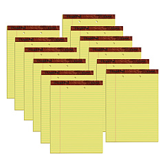 TOPS "The Legal Pad" Ruled Perforated Pads, Wide/Legal Rule, 50 Canary-Yellow 8.5 x 11.75 Sheets, Dozen (7531)