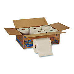 Georgia Pacific Professional Pacific Blue Basic Recycled Paper Towel Roll, 1-Ply, 7.87 " x 1,000 ft, Brown, 6/Carton (26313)