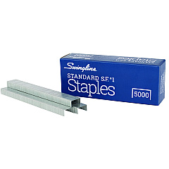 Swingline S.F. 1 Standard Staples, 0.25" Leg, 0.5" Crown, Steel, 5,000/Box (35108)