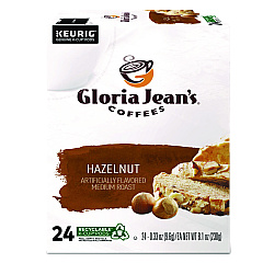 Gloria Jean's Hazelnut Coffee K-Cups, 24/Box (60051052)