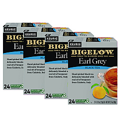 Bigelow Earl Grey Tea K-Cup Pack, 24/Box, 4 Box/Carton (6082CT)