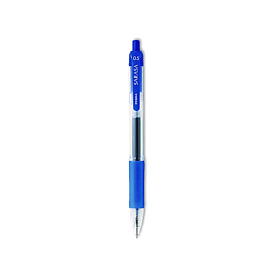 Zebra Sarasa Dry Gel X20 Gel Pen, Retractable, Fine 0.5 mm, Blue Ink, Translucent Blue Barrel, 12/Pack (46720)