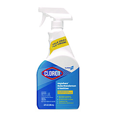 Clorox Anywhere Daily Disinfectant and Sanitizer, Unscented, 32 oz Spray Bottle (01698)
